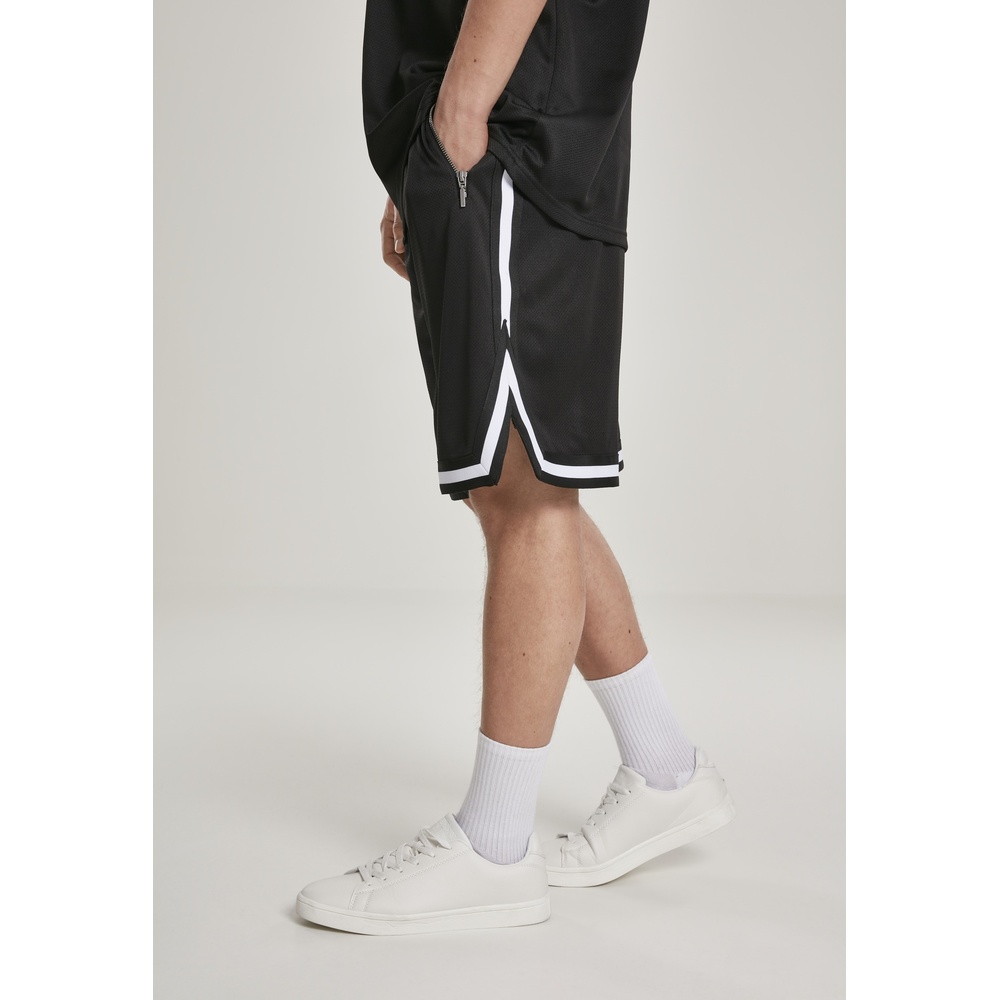Urban Classics - Premium Stripes Mesh Shorts - Black